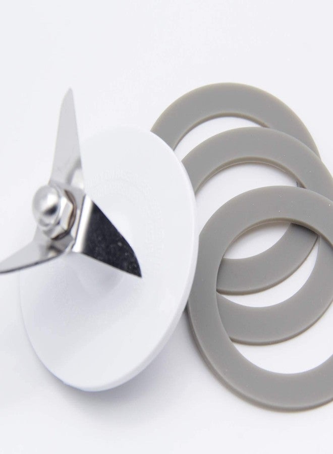 QDJUNE SPB-456-2 White Blender Cutting with 3 Rubber Sealing Gasket,Seal O-Ring Assembly, Fit for Cuisinart Blenders BFP-703/BFP-10/SPB-7/BFP703B/BFP-703CH/SPB7/SPB-7BK/CB8/CB9/BFP-703 - Image 5